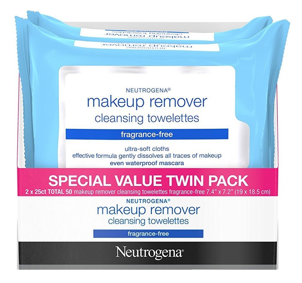 Make-Up Remover Towelettes Fragrance Free 25 Count Twin Pack (6 Pack)