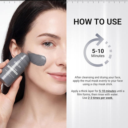 Blackhead Remover Clay Mask Stick, Volcanic Mud & Kaolin, 1.58Oz