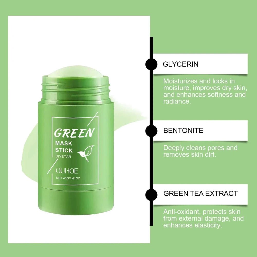 Volcanic Mud Green Tea Clay Mask Stick