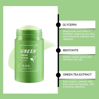 Volcanic Mud Green Tea Clay Mask Stick
