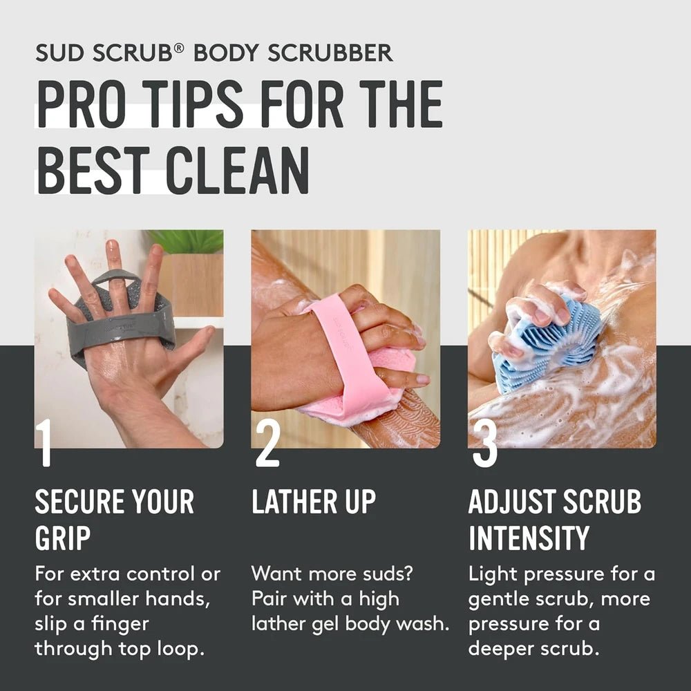 Sud Scrub Antimicrobial Silicone Body Scrubber