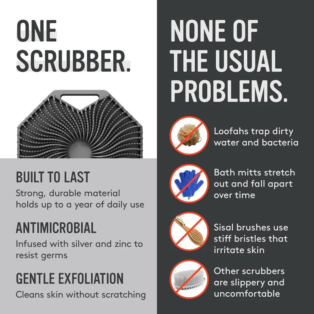 Sud Scrub Antimicrobial Silicone Body Scrubber