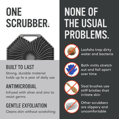 Sud Scrub Antimicrobial Silicone Body Scrubber