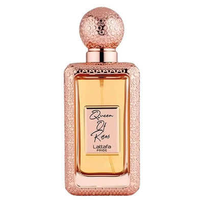 Lattafa Pride Queen of Roses Eau De Parfum 100Ml / 3.4 Oz – Feminine Floral & Oriental Arabian Perfume with Rose, Pink Pepper, Saffron & Amber – Long‑Lasting Women’S Fragrance