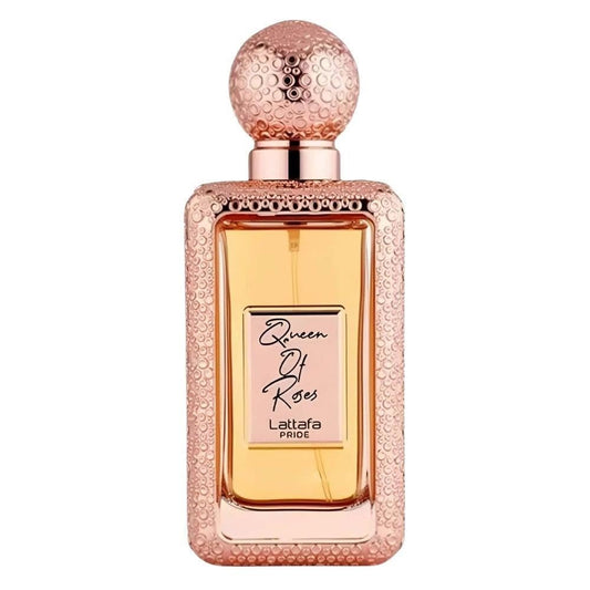 Lattafa Pride Queen of Roses Eau De Parfum 100Ml / 3.4 Oz – Feminine Floral & Oriental Arabian Perfume with Rose, Pink Pepper, Saffron & Amber – Long‑Lasting Women’S Fragrance