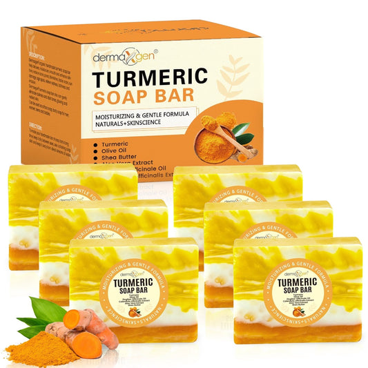Organic TURMERIC Soap Bar Face & Body Cleanser - 3.5 OZ (Pack 6)