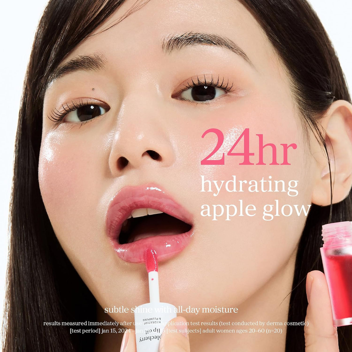 Korean Lip Oil - Applecherry - Plumping & Hydrating Tinted Lip Gloss