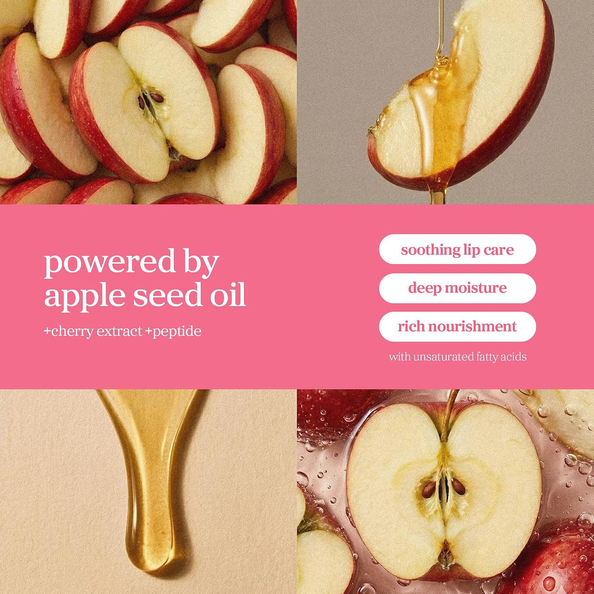 Korean Lip Oil - Applecherry - Plumping & Hydrating Tinted Lip Gloss
