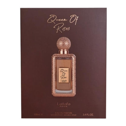 Lattafa Pride Queen of Roses Eau De Parfum 100Ml / 3.4 Oz – Feminine Floral & Oriental Arabian Perfume with Rose, Pink Pepper, Saffron & Amber – Long‑Lasting Women’S Fragrance