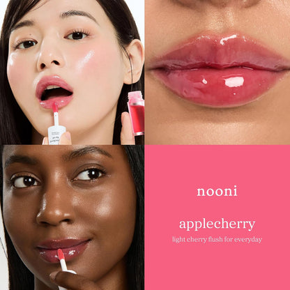 Korean Lip Oil - Applecherry - Plumping & Hydrating Tinted Lip Gloss
